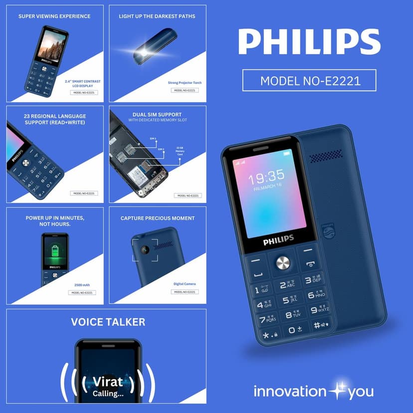 Philips E2221 Keypad Mobile Phone view 10