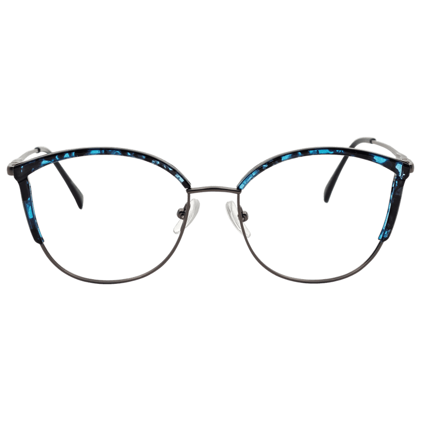 Butterfly Blue Spectrum Metal Floral Eyeglasses