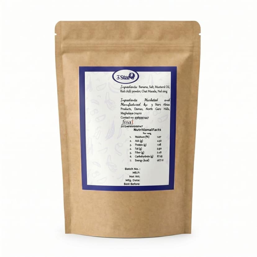 Spicy Banana Chips - 100 gm - One stand-up pouch view 2