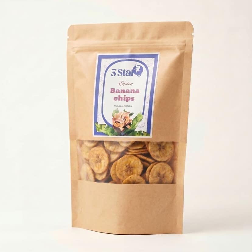 Spicy Banana Chips - 100 gm - One stand-up pouch view 4