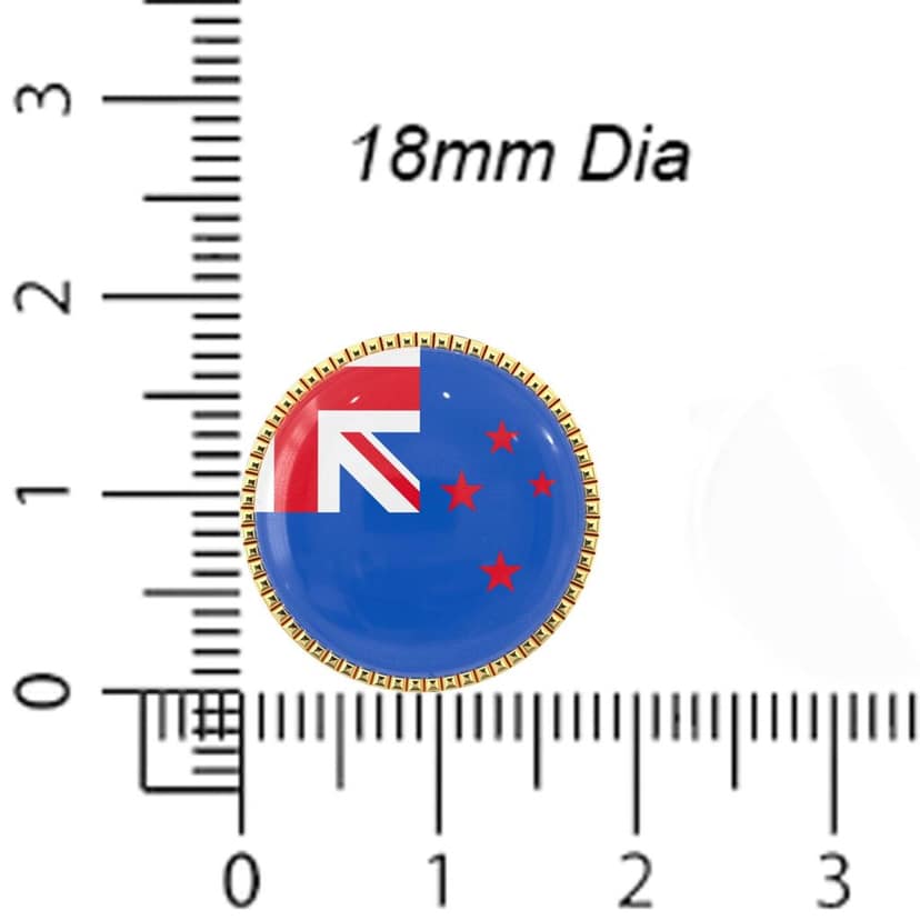The Smart Buttons - Shirt Button Cover Cufflinks for Men - New Zealand Flag view 6