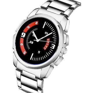 HRV Men's Round Dial Silver Strap Analog Watch view 2