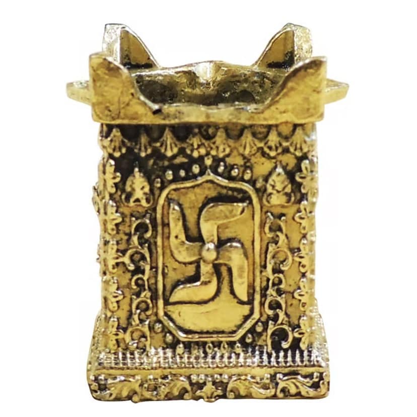 Brass Decorative Deepak Idol | Temple Lighting Decor, Height : 2 Inch (BSMAS1859 C) view 2