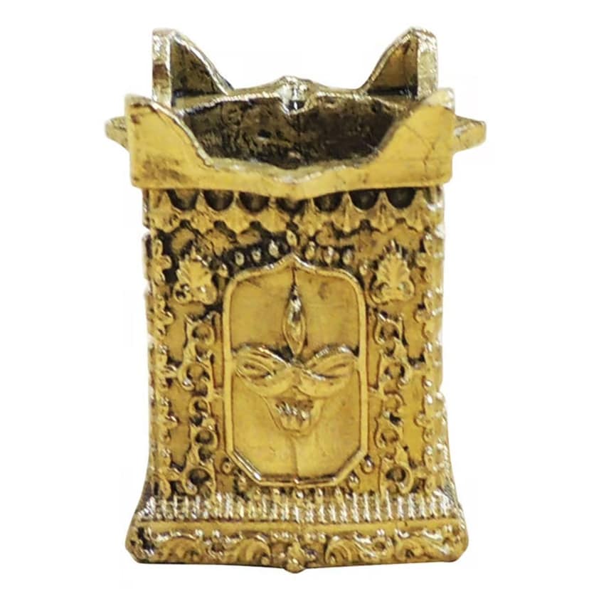 Brass Decorative Deepak Idol | Temple Lighting Decor, Height : 2 Inch (BSMAS1859 C) view 3