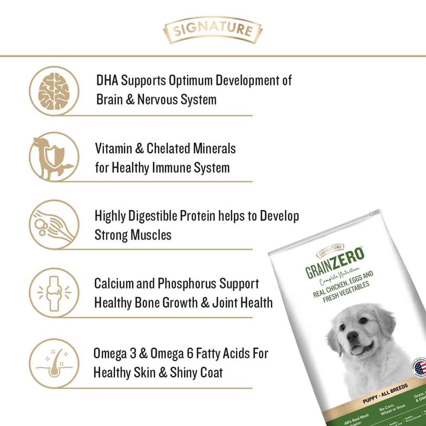 Grain Zero Real Chicken, Egg and Vegetables Starter Dry Dog Food view 4