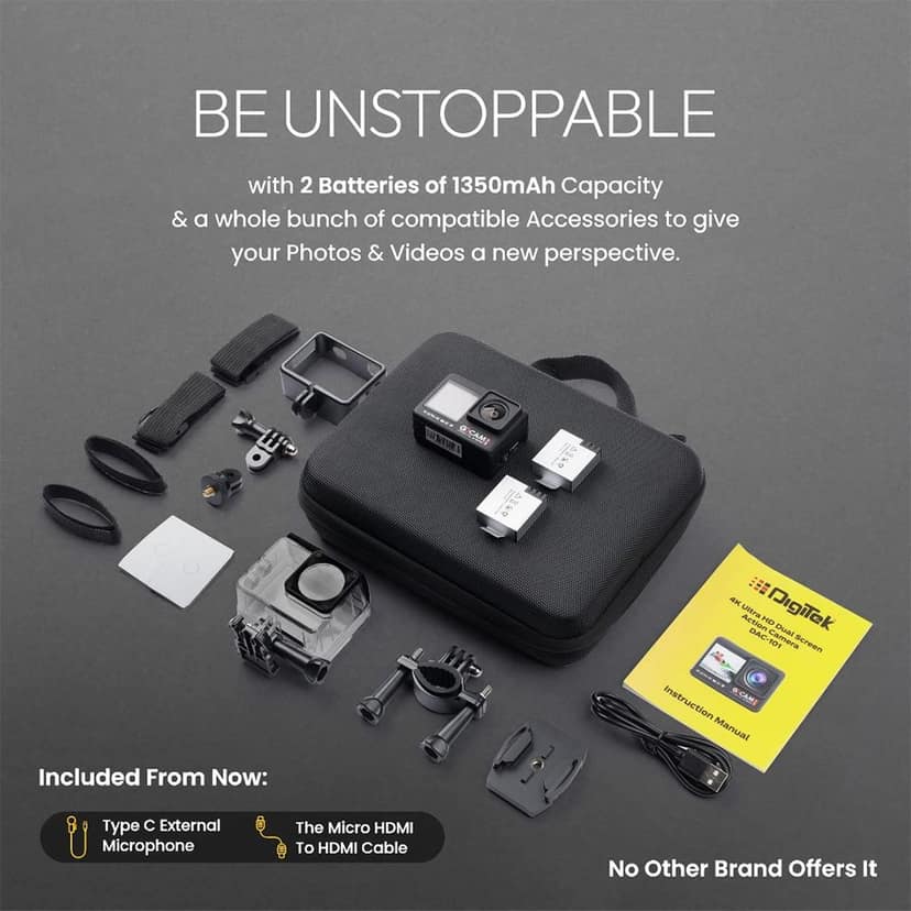 Digitek GoCAM DAC 101 5K Ultra HD Action Camera view 3