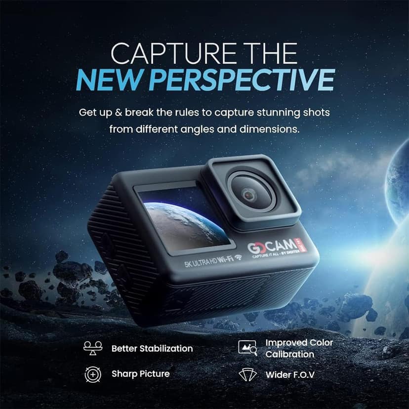 Digitek GoCAM DAC 101 5K Ultra HD Action Camera view 4