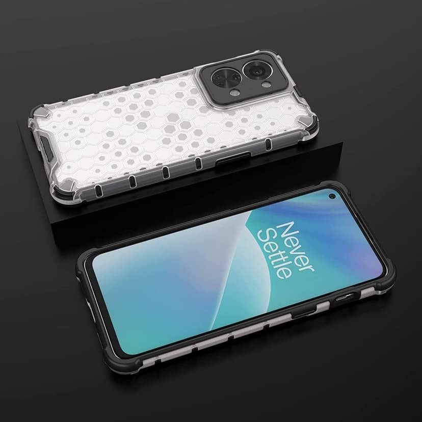 Faircost for Oneplus Nord 2T Hybrid Shockproof Back Cover Hard Outside Soft Inside- (Polycabonate::Transparent) view 3