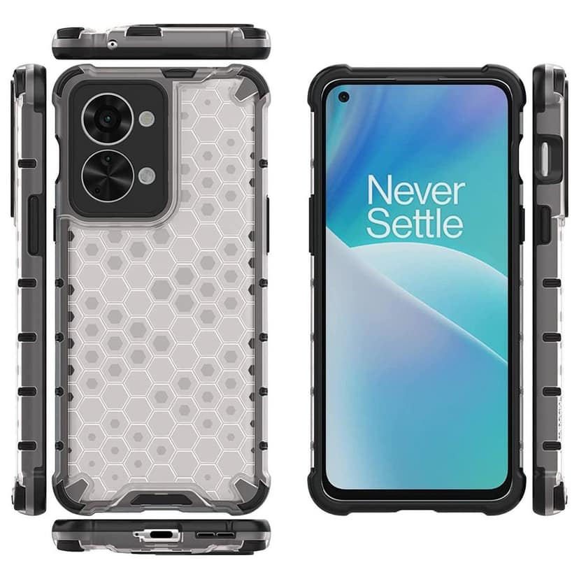 Faircost for Oneplus Nord 2T Hybrid Shockproof Back Cover Hard Outside Soft Inside- (Polycabonate::Transparent) view 4