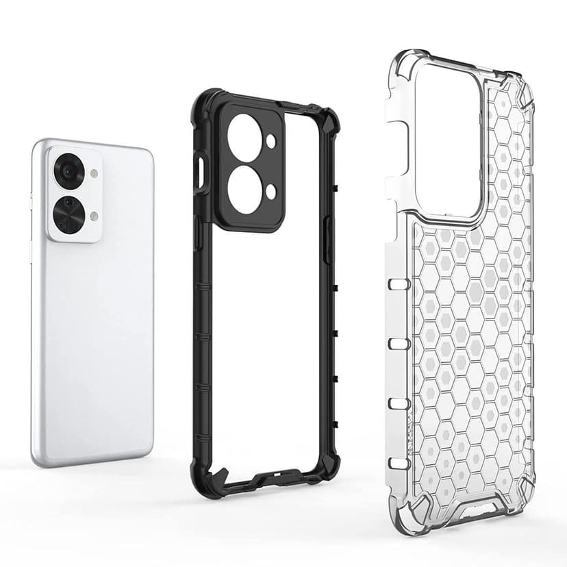 Faircost for Oneplus Nord 2T Hybrid Shockproof Back Cover Hard Outside Soft Inside- (Polycabonate::Transparent) view 5