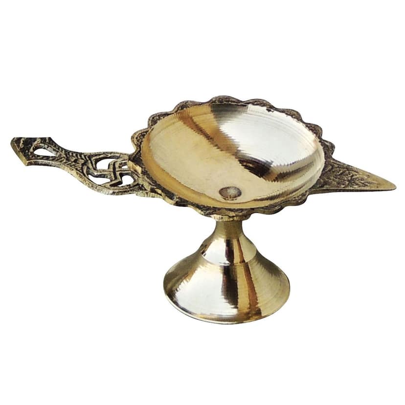 Brass Swastic Deepak No. 2 (ZMAS144 C) view 3