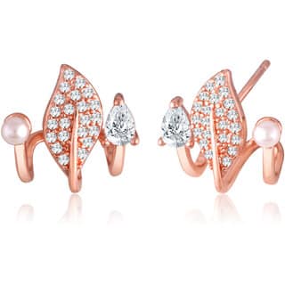 Vivastri Shimmering Charming Cz stone clip on Bali stud Earring for Women and Girls [VIVA2710ERG]