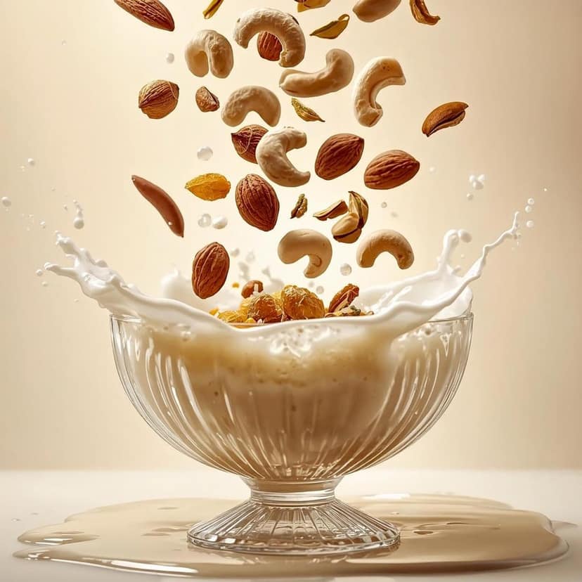 FIDVOJO Premium Instant Makhana Kheer MIX | Ready-to-Cook Dessert with Roasted Makhana & Dry Fruits | Just Add Milk & Cook in 5 Mins | Vrat & Fasting Special | Healthy Gluten-Free Sweet Dish (130g) Pack of 1 view 3