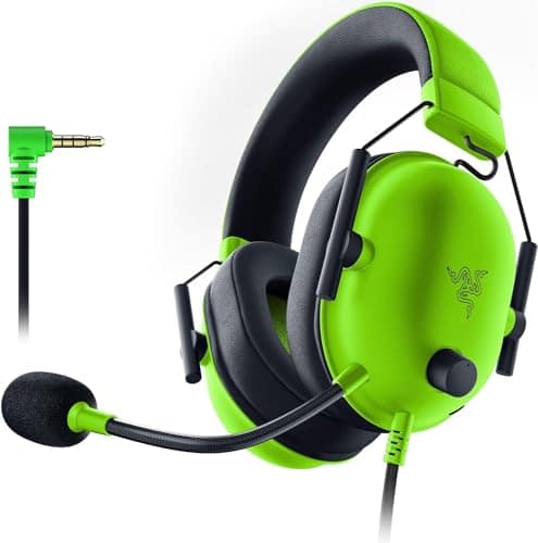 Razer Blackshark V2 X Gaming : 7.1 Surround Sound - 50Mm Drivers - Memory Foam Ear Cushions Wired On Ear Headphones with Mic Rz04-03240600-R3M1 - Green Razer Blackshark V2 X Gaming : 7.1 Surround Sound - 50Mm Drivers - Memory Foam Ear Cushions Wired On E view 2