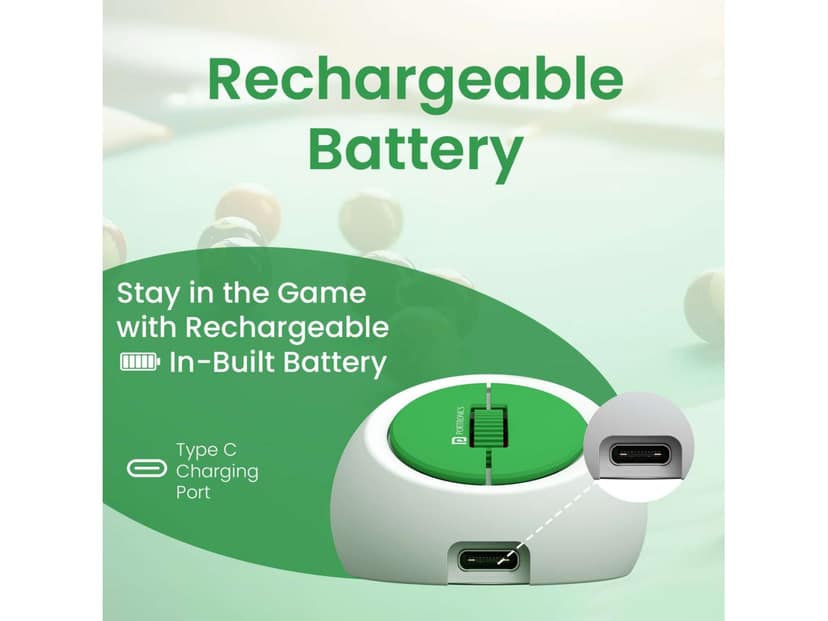 Portronics Toadplay Billiards Upto 2400 DPI Adjustable, Bluetooth 5.0 & 2.4GHz RF, Type C Rechargeable Battery, Premium Soft Silicone Material view 3