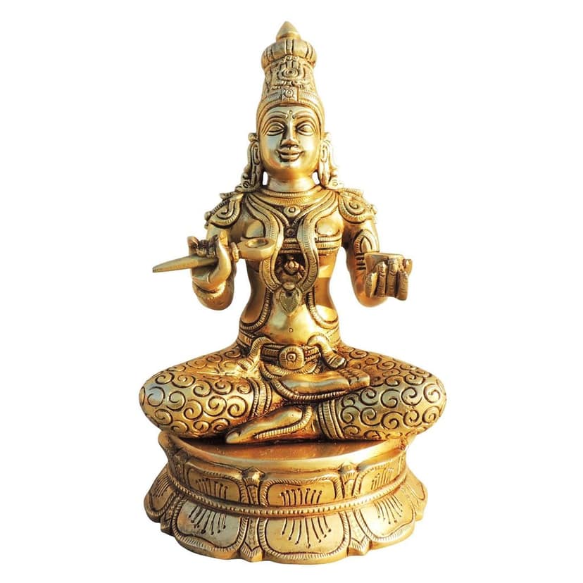 Premium Brass Maa Annapurna Devi Idol Statue for Puja Room & Home D�cor, Height : 10.5 Inch (BSMAS1087 G) view 2