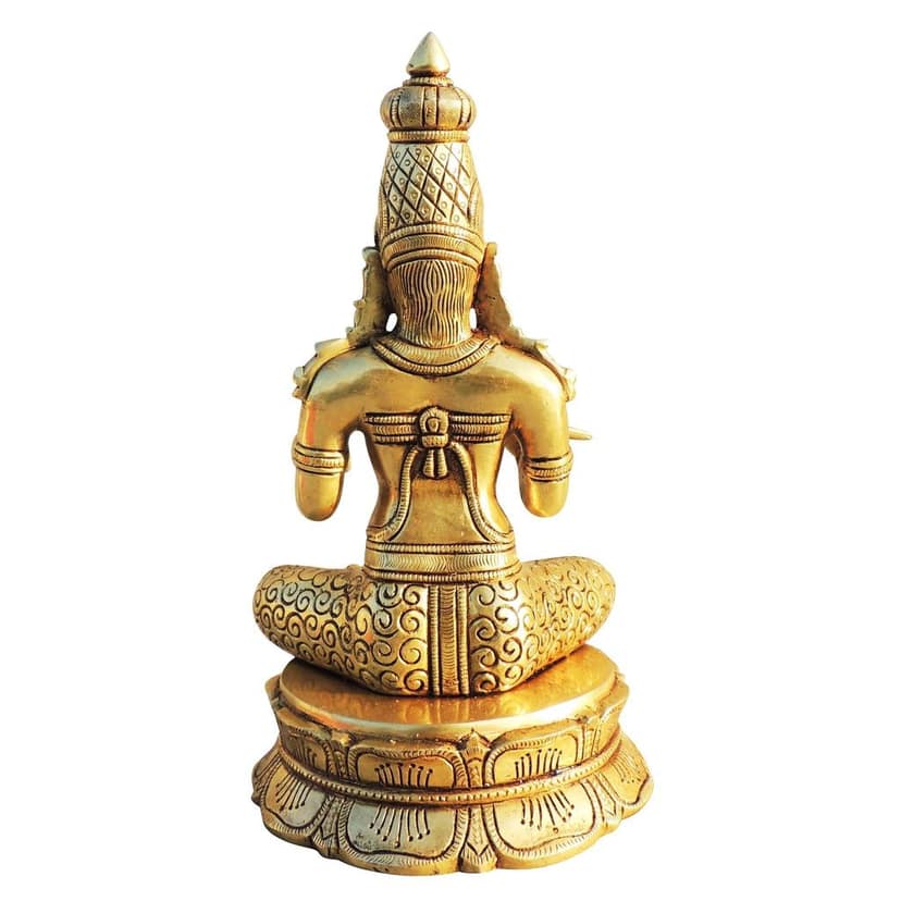 Premium Brass Maa Annapurna Devi Idol Statue for Puja Room & Home D�cor, Height : 10.5 Inch (BSMAS1087 G) view 3