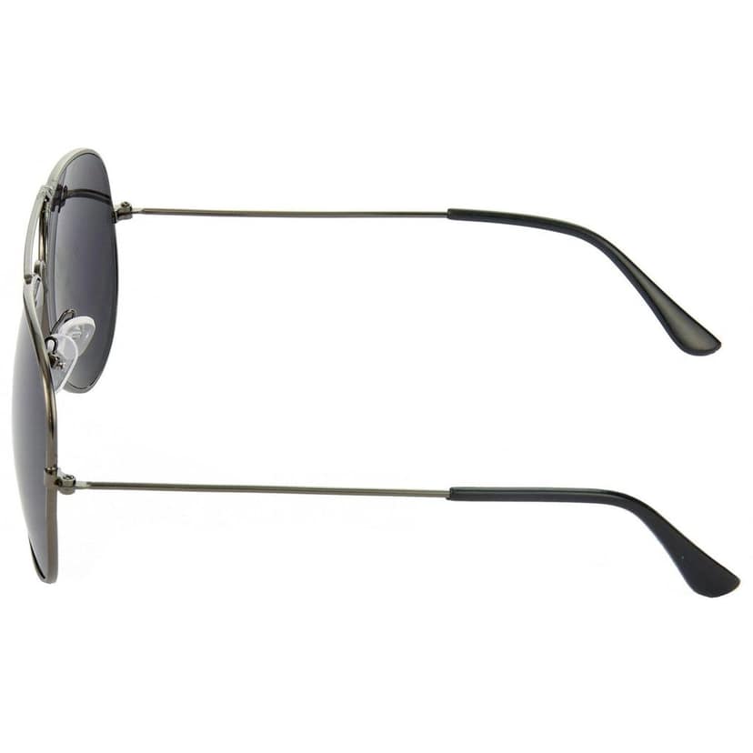 HRINKAR Men Women Boys & Girls Pilot Sunglasses Grey & Black Frame, Black & Green Lens (Medium) Pack of - 2 view 4