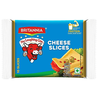 Britannia Processed Cheese Slice - Goodness Of Cow's Milk, 200 G (10 Slices X 20 G Each)