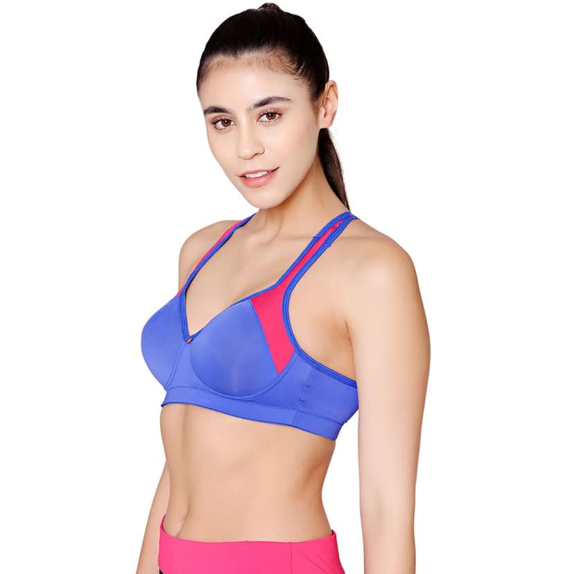 Bodycare Polyamide spandex wirefree broad straps seamless padded sports bra-1624B view 2