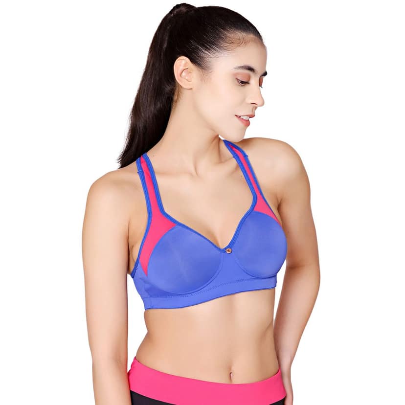 Bodycare Polyamide spandex wirefree broad straps seamless padded sports bra-1624B view 3