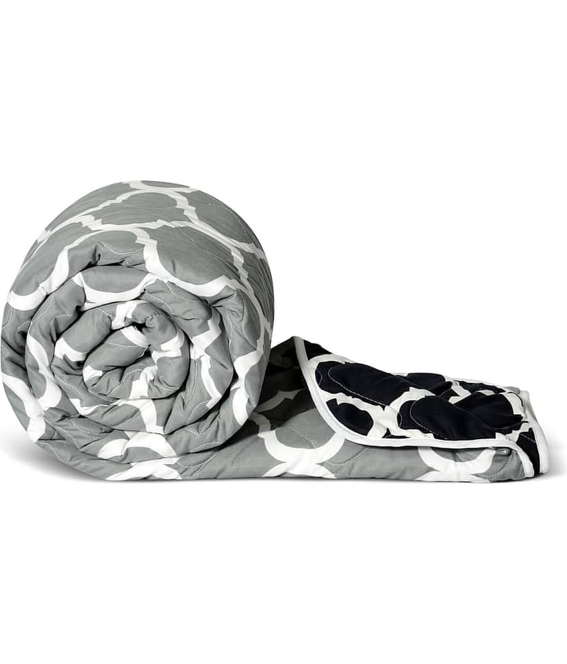 DIVINE CASA Microfiber Abstract Single Comforter ( 230 x 140 ) Pack of 1 - Black view 2