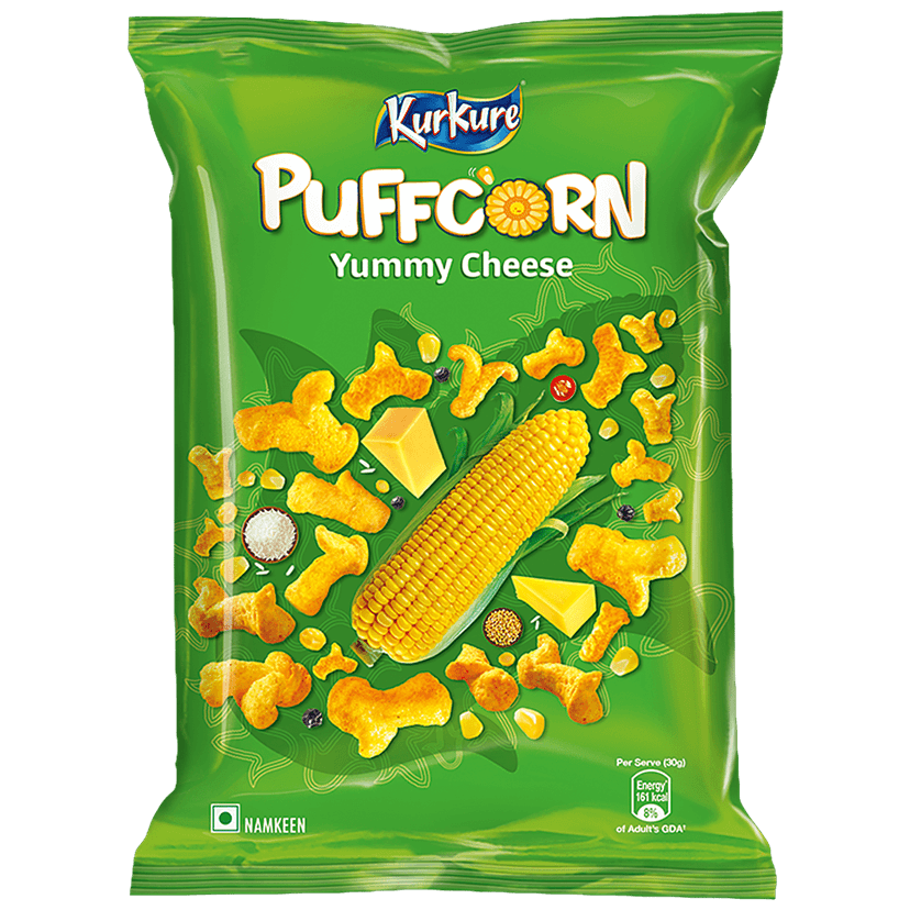 Kurkure Namkeen - Puffcorn, Yummy Cheese, 55 G view 2