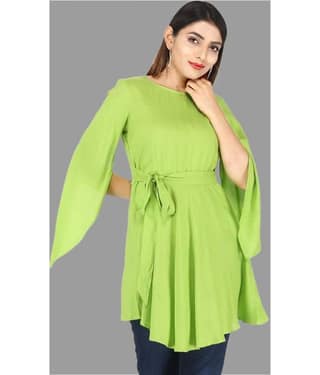 Smien Women's Rayon Tunic ( Red )