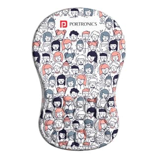 Portronics Comfipad, Mouse pad, Ergonomic Design, Premium Cushioning, Smooth Surface, Non-Slip Base