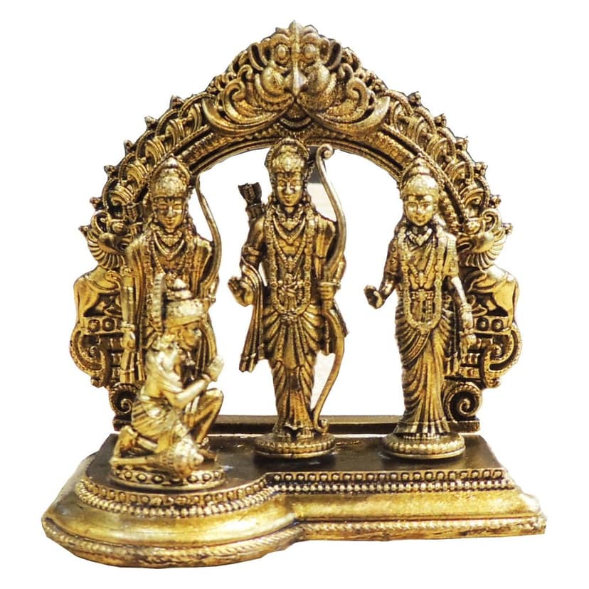 Brass Ram Darbar Idol Statue, Height : 2.7 Inch (BSMAS1728 C) view 2