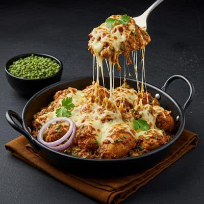 Methi chicken cheese