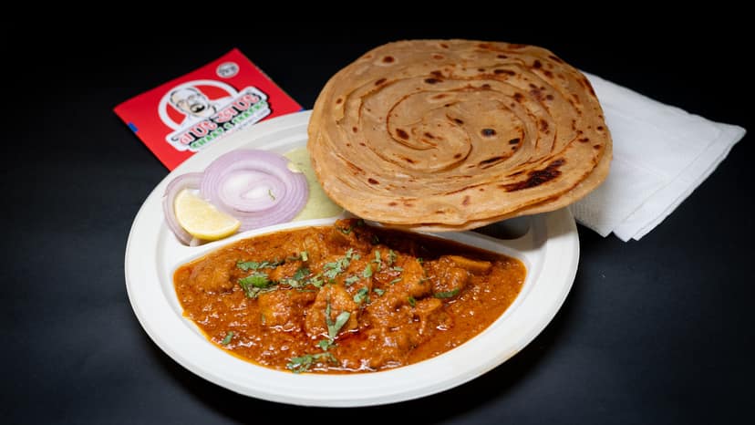 Tawa chaap+ 2 butter laccha paratha