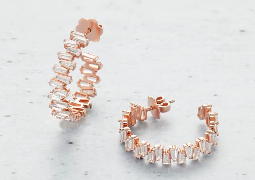 Tapering Radiance Hoop Earrings view 2
