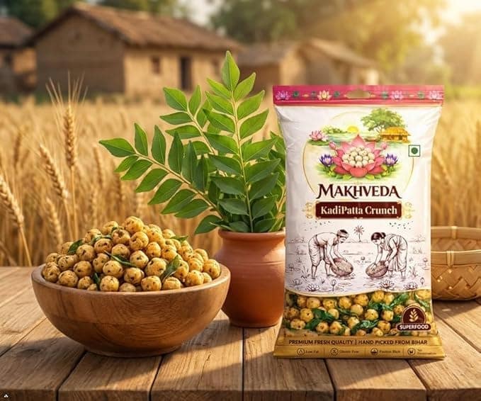 MAKHVEDA - Roasted Kadi Patta Fried Makhana| Desi Ghee Roasted | Premium Jumbo Phool Makhana | Healthy Snack | Fox Nuts | Lotus Seeds | Desi Superfood | Upwas Special | Vrat Makhana view 4