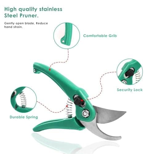 Ocean Mart Assorted Hand Pruner Cutter - 1 Pc (Steel Blades) Heavy Duty Gardening Cutter Tool | Wood Branch Trimmer | Grass Cutting Accessory | Plant Cutter for Home Garden view 3