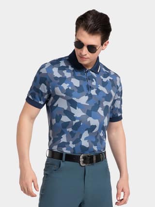 Disruptive Camo Dark Blue AH Polo