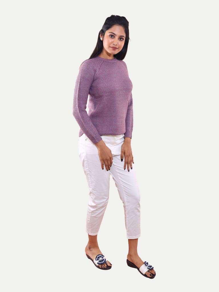Women Lilac Lurex Pullover view 2