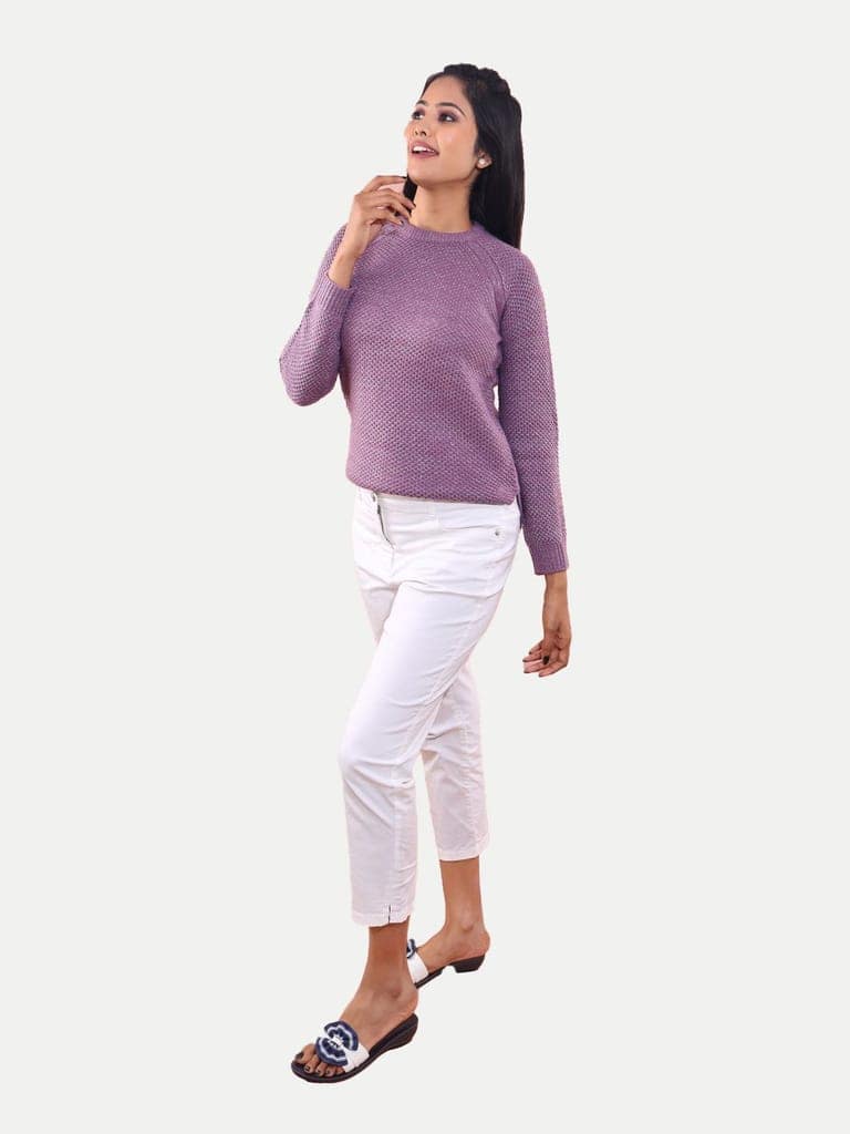 Women Lilac Lurex Pullover view 3