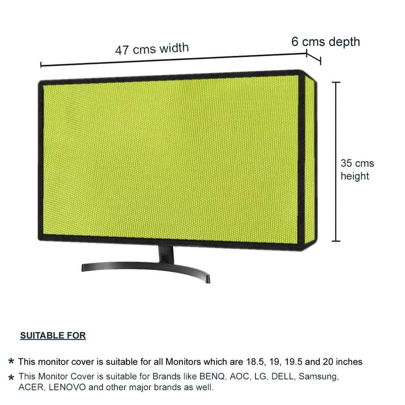 PalaP Super Premium Dust Proof Monitor Cover for ACER 18.5 inches Monitor (Green) view 3