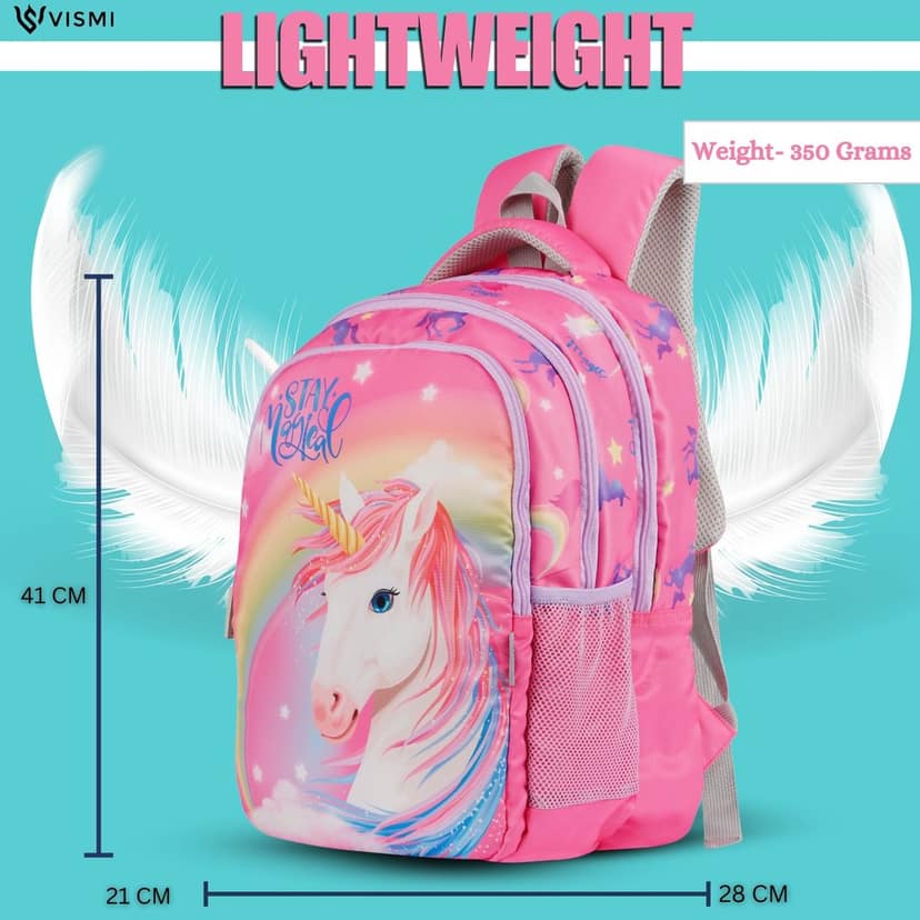 VISMIINTREND School Backpack Bags for Kids | School Bags | Water Resistant | Casual | Picnic | Travel | 5 to 10 Years School Backpack | Bag for Boys | Girls view 7