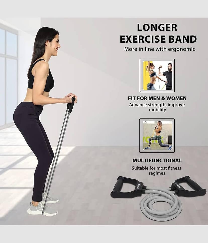 Oddish; Way To Fitness Tummy Trimmer Double Spring With Foam Grip Handle and Resistance Band Combo Pack For Men & Women - Ab Exercise Equipement, Abdominal Workout For Home & Gym Use - Stomach, Abs, Belly Exercise view 2