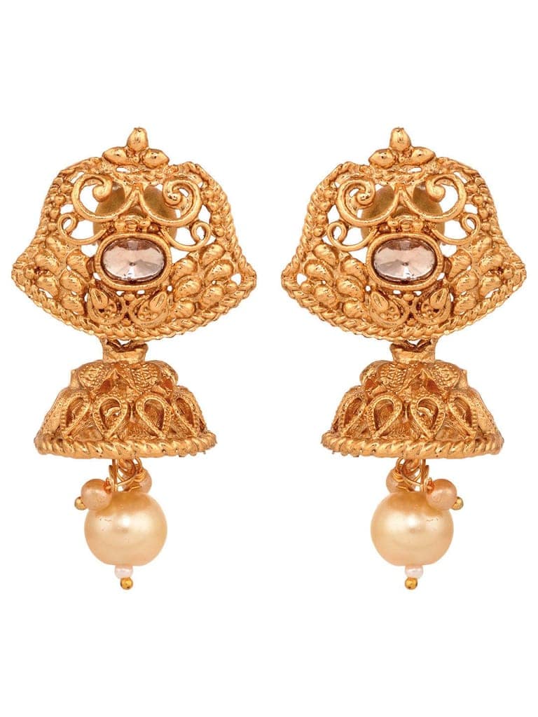 GoldPlated Kundan studded Handcrafted Necklace Jewellery Set view 8