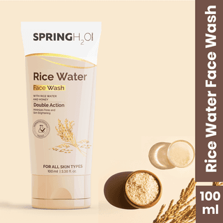 Rice Water Face Wash With Rice Water and Honey - Minimizes Pores and Skin Brightening - For All Skin Types