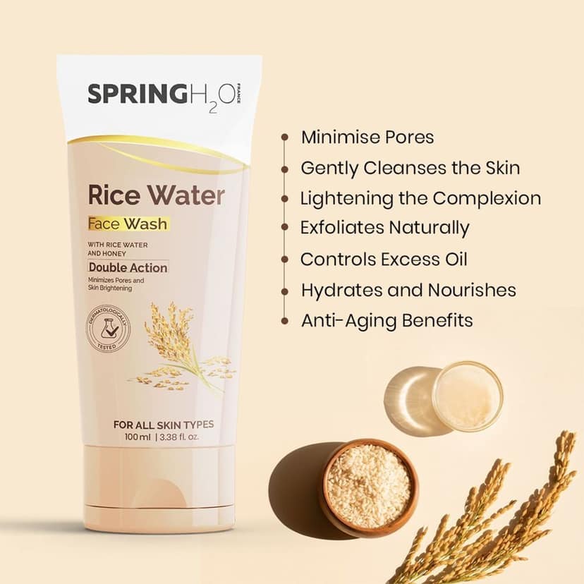 Rice Water Face Wash With Rice Water and Honey - Minimizes Pores and Skin Brightening - For All Skin Types view 3