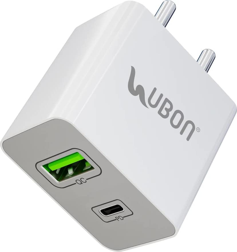 UBON Fast Charger 25W CH43 Dual Port (USB & Type C) Wall Charger,