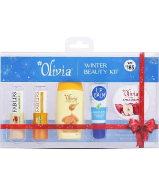 Olivia Winter Skin Care Set: Lip Balm, Moisturizer & Face Cream