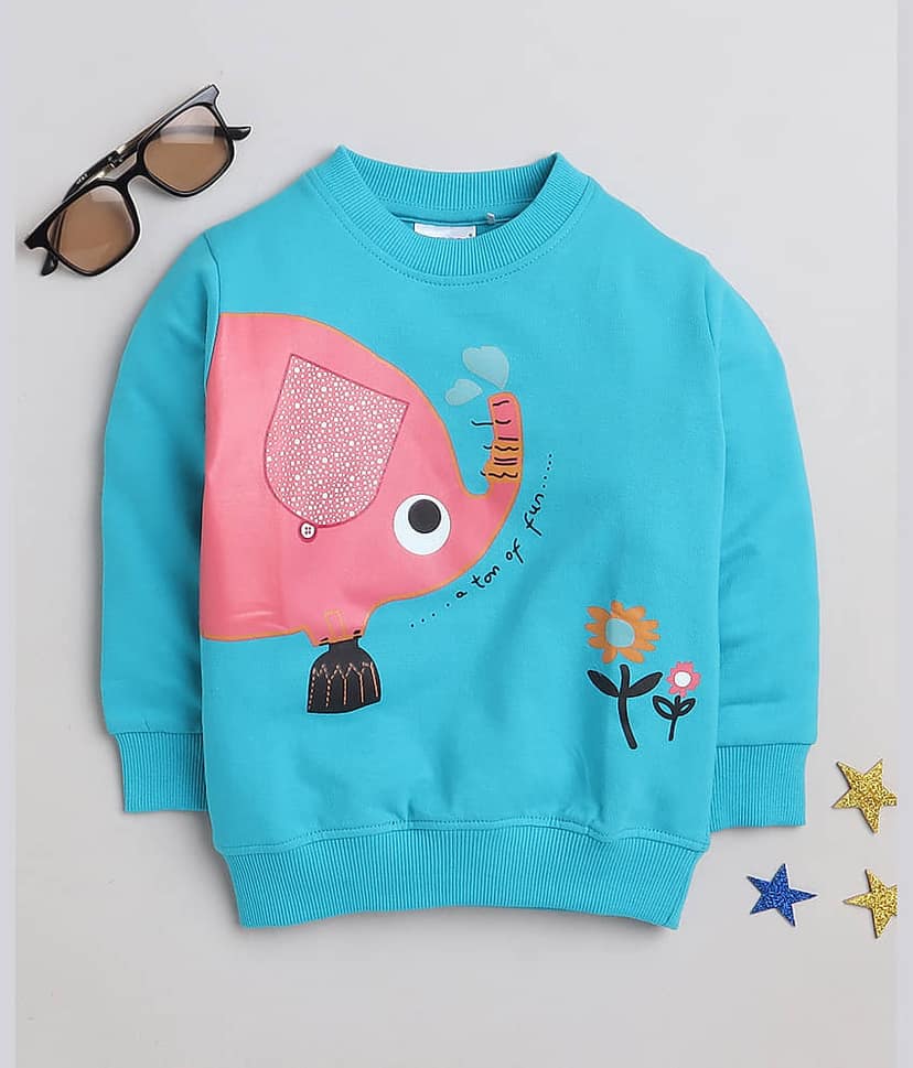 BUMZEE Morpho Blue Boys Full Sleeves Sweatshirt Age - 18-24 Months