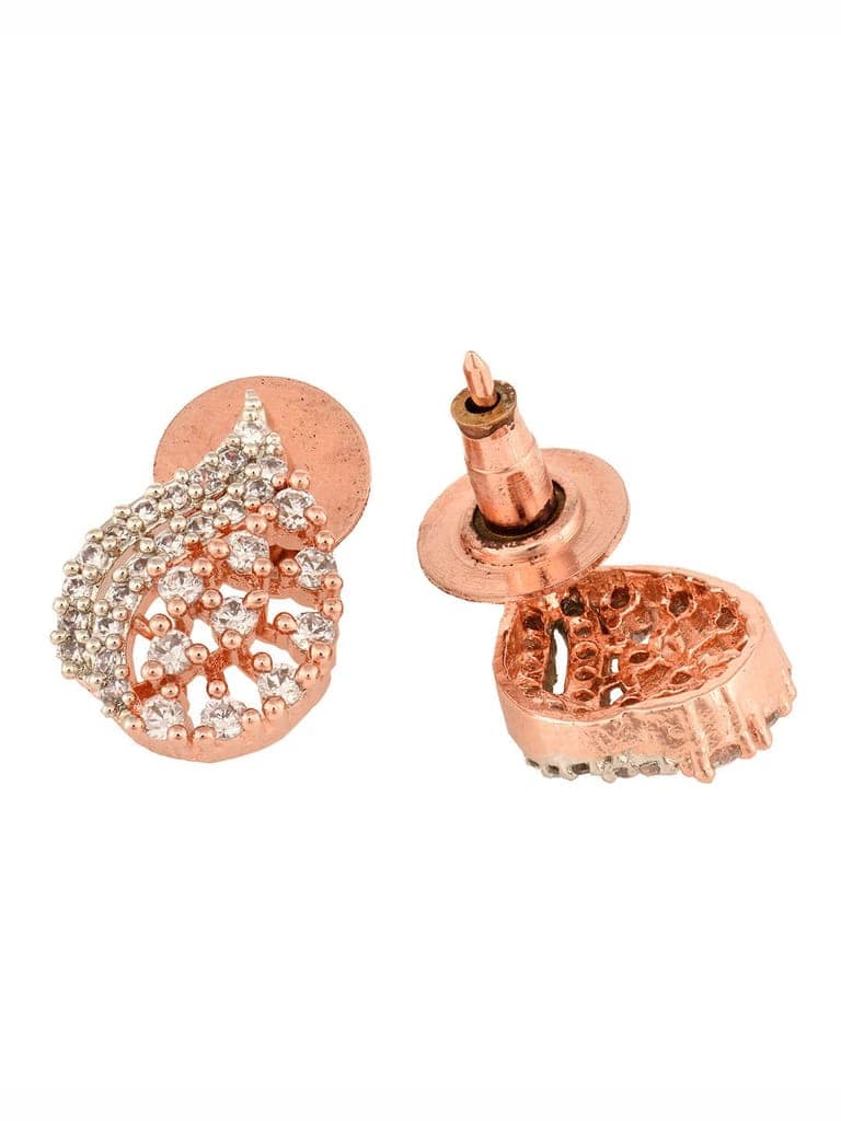 Rose Gold Plated AD Studded Locket jewellery Set view 4