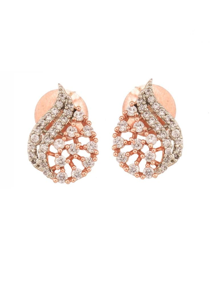 Rose Gold Plated AD Studded Locket jewellery Set view 7