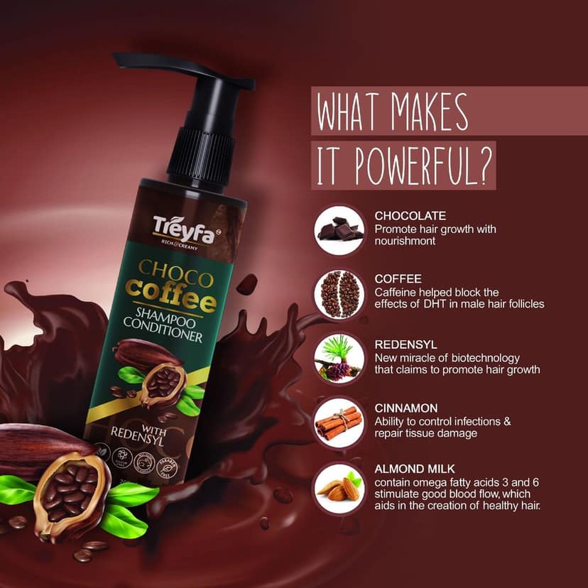 Treyfa chocolate Coffee Shampoo Conditioner view 3